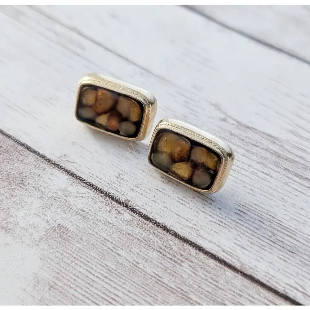 Vintage Earrings for Pierced Ears Signed KC Unusual